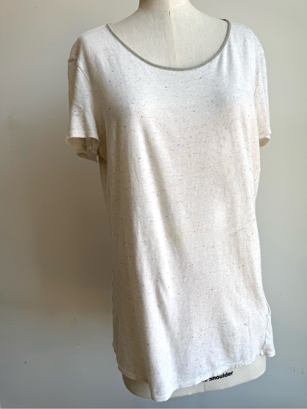 Theory soft Tee with Draped sheer back